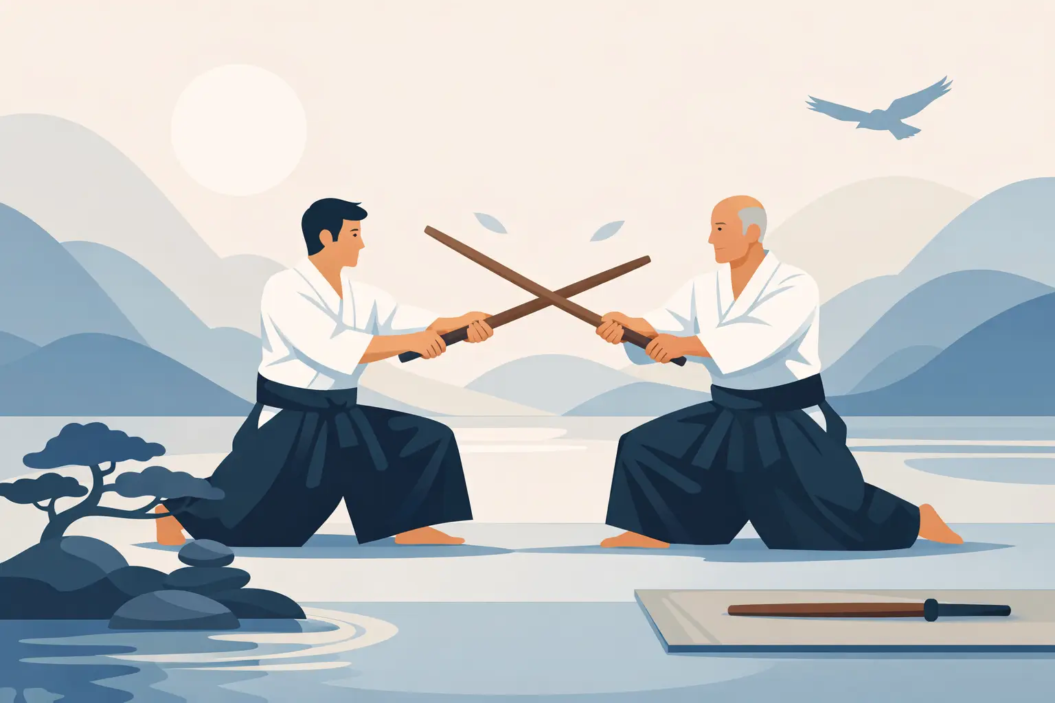 bokken training in aikido