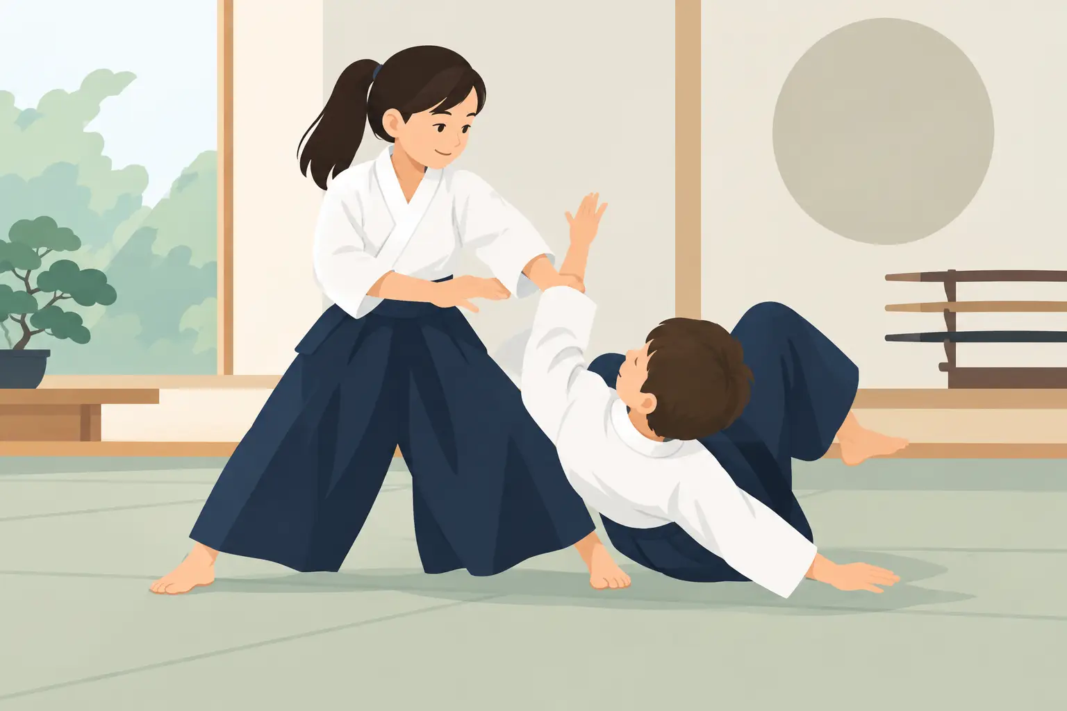 Children developing confidence and coordination during Aikido training in Fremont