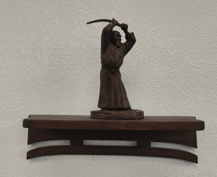 morihei ueshiba bronze statue Tri City Aikido Fremont CA 427x349